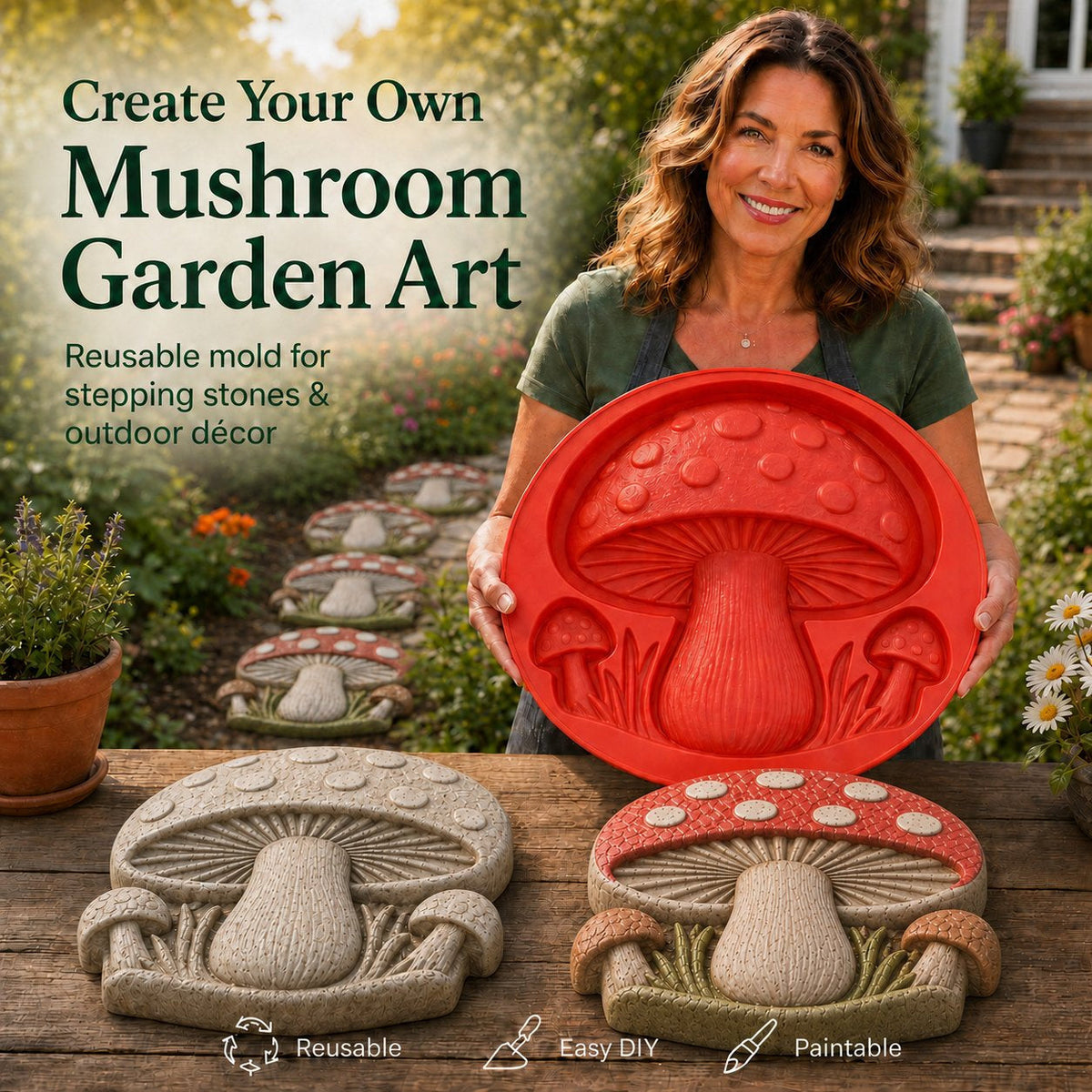 Garden Art Stepping Stone Moldπ₯